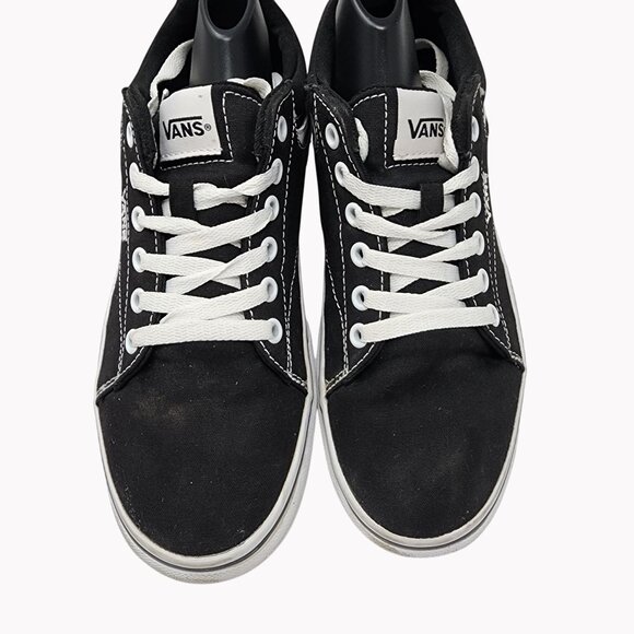 Vans Womens Size 8 Seldan Platform Low-Top Black Canvas Sneakers - Picture 2 of 12